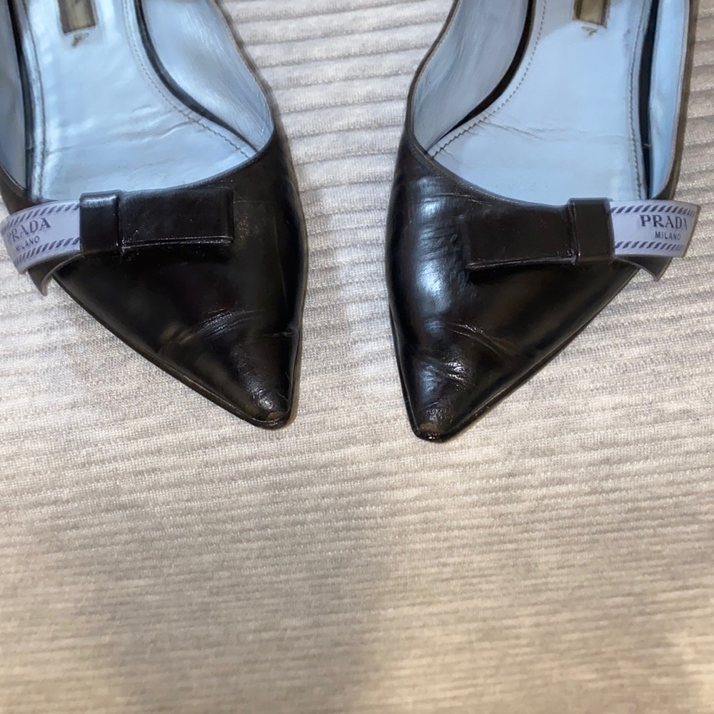 Black prada flats